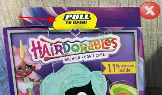 Язычок открытия подделки куклы hairdorables